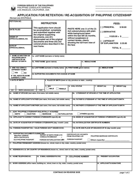 acquiring citizenship in the philippines|Application for Retention / Re.